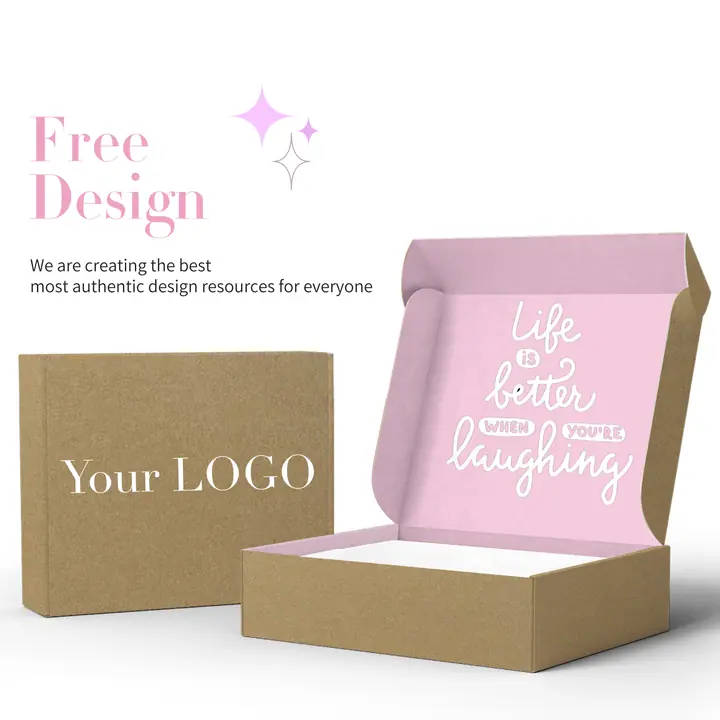 Eco-Friendly Brown Kraft Corrugated Board Paper Box UV