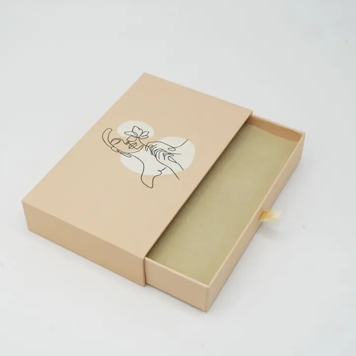 Pink Sliding Drawers Paper Luxury Jewelry Packaging Cute