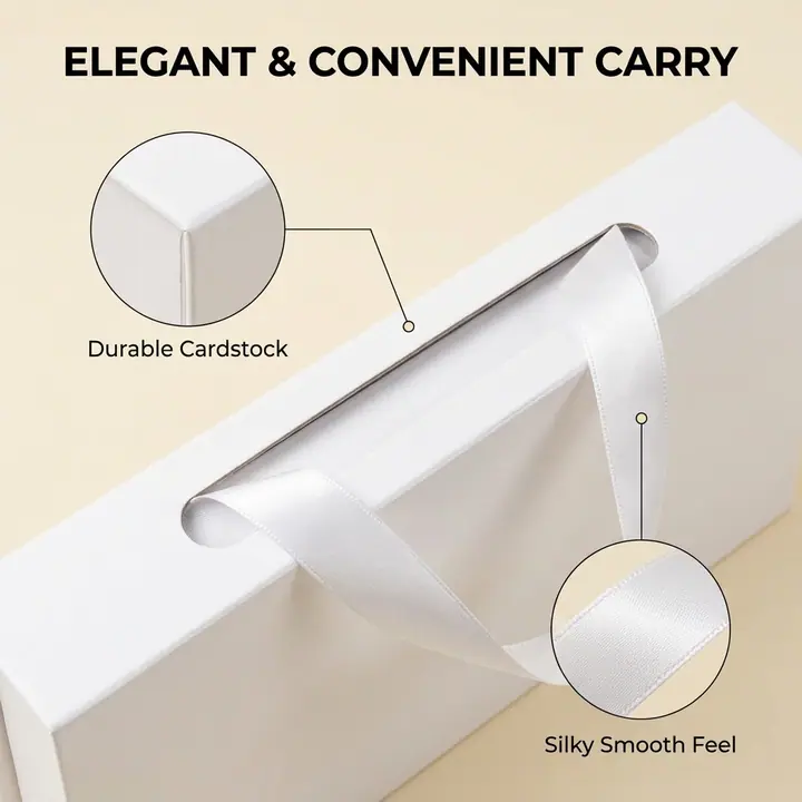 Handle Box Jewelry Packaging White Cardboard Muslim Islamic