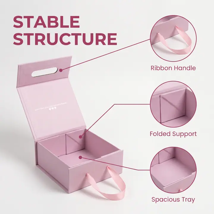 Small Magnetic Closure Foldable Rigid Cardboard Gift Packing