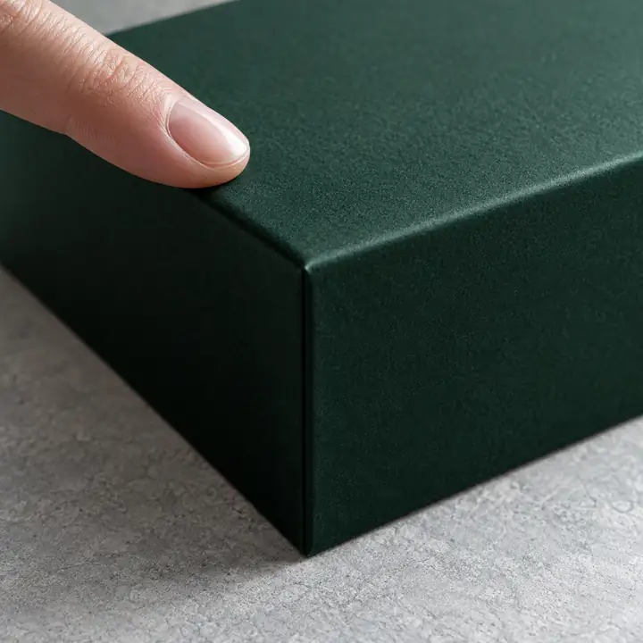 Soft-touch lamination close-up